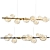 Gold & Black LED Chandelier 3D model small image 1