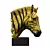 Golden Zebra Deco Object 3D model small image 1