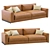 Arflex Rendez Vous Leather Sofa 3D model small image 2