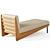 Kinney Teak Chaise Lounge: Outdoor Luxury with Cushion 3D model small image 2