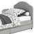 IKEA HAUGA Bed Set: Drawers & Bedside Table 3D model small image 3