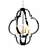 Ayoura Wood Grain Pendant Chandelier 3D model small image 1