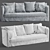 Elegant Vittoria Slipcover Sofa 3D model small image 1