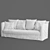 Elegant Vittoria Slipcover Sofa 3D model small image 2