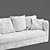 Elegant Vittoria Slipcover Sofa 3D model small image 3