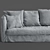 Elegant Vittoria Slipcover Sofa 3D model small image 5