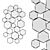 Hexagon Wall Mirror - Elegant Decor 3D model small image 2
