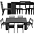 Modern Vonnegut Kraft Table Set 3D model small image 3