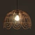 Natural Rattan Lampshade, Kapela 3D model small image 3