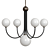 Modern 5-Light LED Chandelier 3D model small image 3