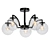 Elegant Black Pearl Ceiling Chandelier 3D model small image 1