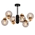 Black Loft Style Ceiling Chandelier 3D model small image 1