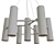 Modern Metal Chandelier: Ike 7-Light 3D model small image 2