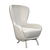 Title: Italian Fluffy Chair in Modern Guelfo Fur 3D model small image 4