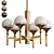 Elegant Aged Brass Chandelier 3D model small image 4