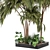 Outdoor Garden Set: Bush and Tree - Set 282 3D model small image 4