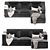 Modern Black Vario Corner Sofa 3D model small image 2