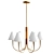 Elegant Swoop Arm Chandelier 3D model small image 1