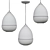 Allegretto Drum Pendant Light: Timeless Elegance 3D model small image 2