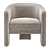 Fairfax Velvet Sculptural Chair 3D model small image 2