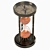 Vintage Brass Sand Timer with Compass 3D model small image 2