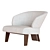 Luxurious Reeves Armchair: Sleek Design, Exquisite Craftsmanship 3D model small image 1