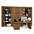 Elegant Office Furniture Set 3D model small image 1
