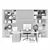 Elegant Office Furniture Set 3D model small image 6