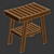 Zara Home Wooden Stool - Elegant and Versatile 3D model small image 3