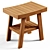 Zara Home Wooden Stool - Elegant and Versatile 3D model small image 4