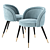 Elegant Eichholtz Chloe Dining Chair Set 3D model small image 3