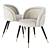 Elegant Eichholtz Chloe Dining Chair Set 3D model small image 5