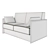 Truman Sofa Bed 3D model small image 4