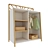 Montessori Wardrobe with Hanging Space 3D model small image 2