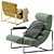 Mid Century Milo Baughman Recliner 3D model small image 4