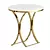 Marble & Gold Round Side Table 3D model small image 2