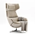 Modern Wing Fabric Armchair: ASTON_CLUB_by_ARPER 3D model small image 1