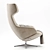 Modern Wing Fabric Armchair: ASTON_CLUB_by_ARPER 3D model small image 4