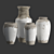 Rustic Siena Ceramic Floor Vases 3D model small image 1