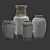 Rustic Siena Ceramic Floor Vases 3D model small image 4