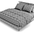 Elegant Tatlin-Soft Bed Minotti 3D model small image 3