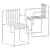  Stylish Outdoor Grill Chair 3D model small image 2