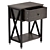 Modern Iron Nightstand with Drawer 3D model small image 3