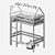 2-Story Baby Cot with Ladder & Play Area 3D model small image 6