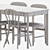Sleek IKEA TOMMARYD Table & GUNLEIF Chairs 3D model small image 7
