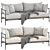 Modern Comfort: CRAWFORD 2 Seater 3D model small image 1
