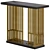 Glam Black & Gold Console 3D model small image 1