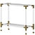 Sleek Tempered Glass Console Table 3D model small image 1