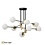 Scandinavian Black Metal Chandelier 3D model small image 1