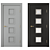 Modern Wood Interior Door 3D model small image 1